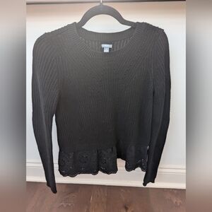 Aerie Cropped Black Sweater
